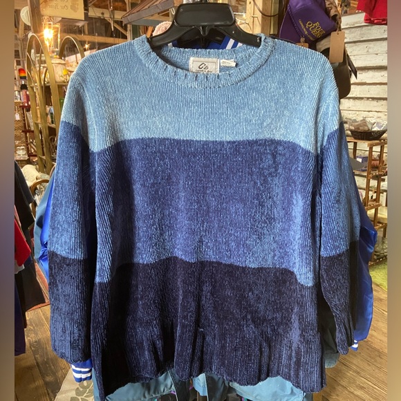 Carolina Bay Blue Ombré Sweater VINTAGE - Picture 2 of 5